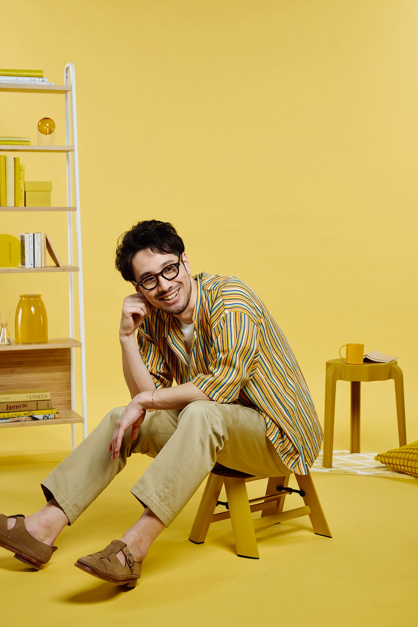 lucano step ladder 1-step MUSTARD YELLOW