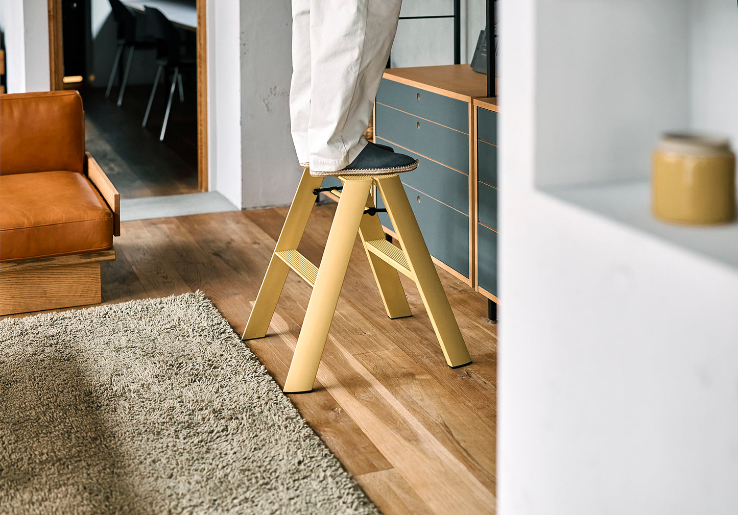 lucano step ladder 2-step MUSTARD YELLOW