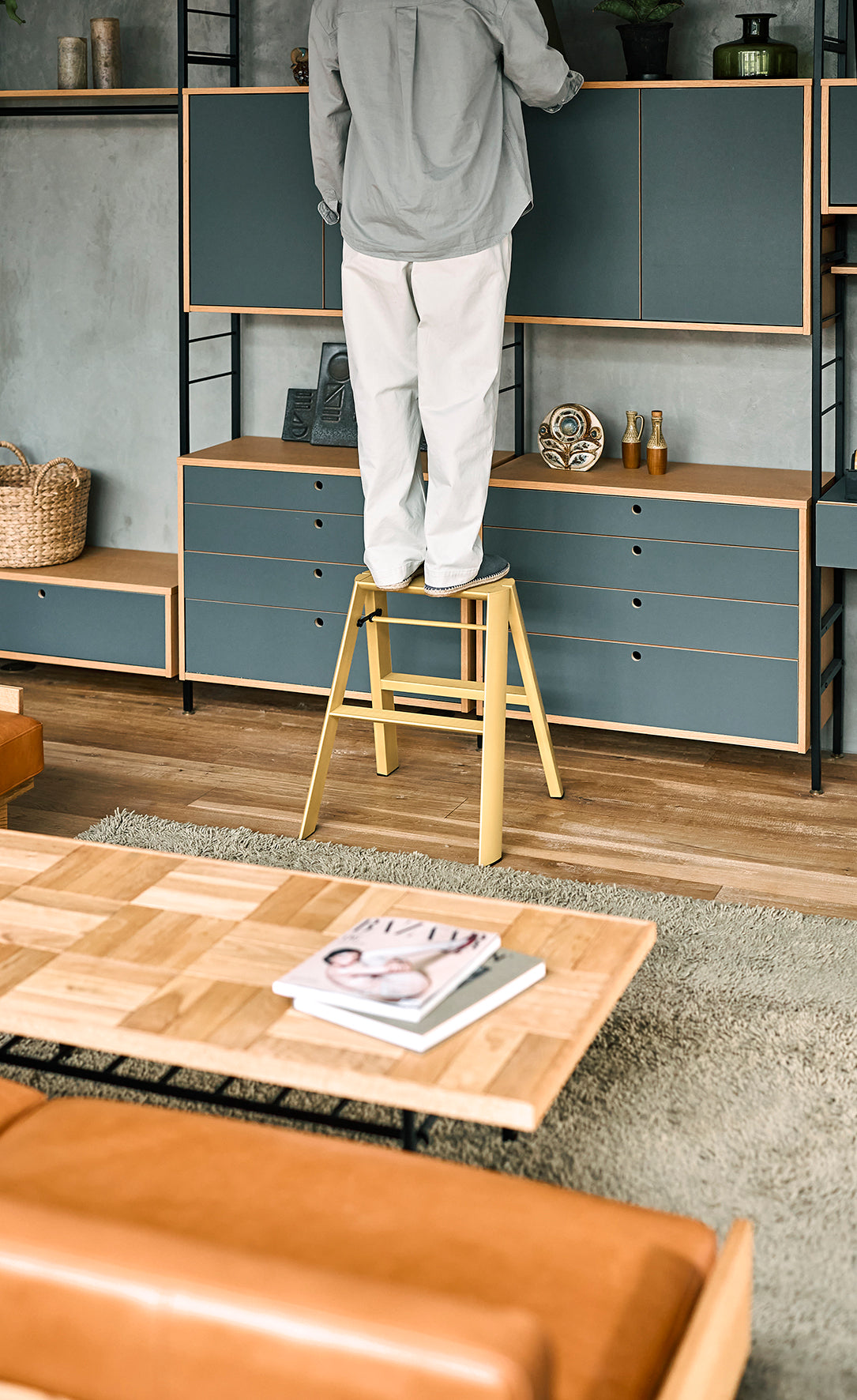 lucano step ladder 2-step MUSTARD YELLOW
