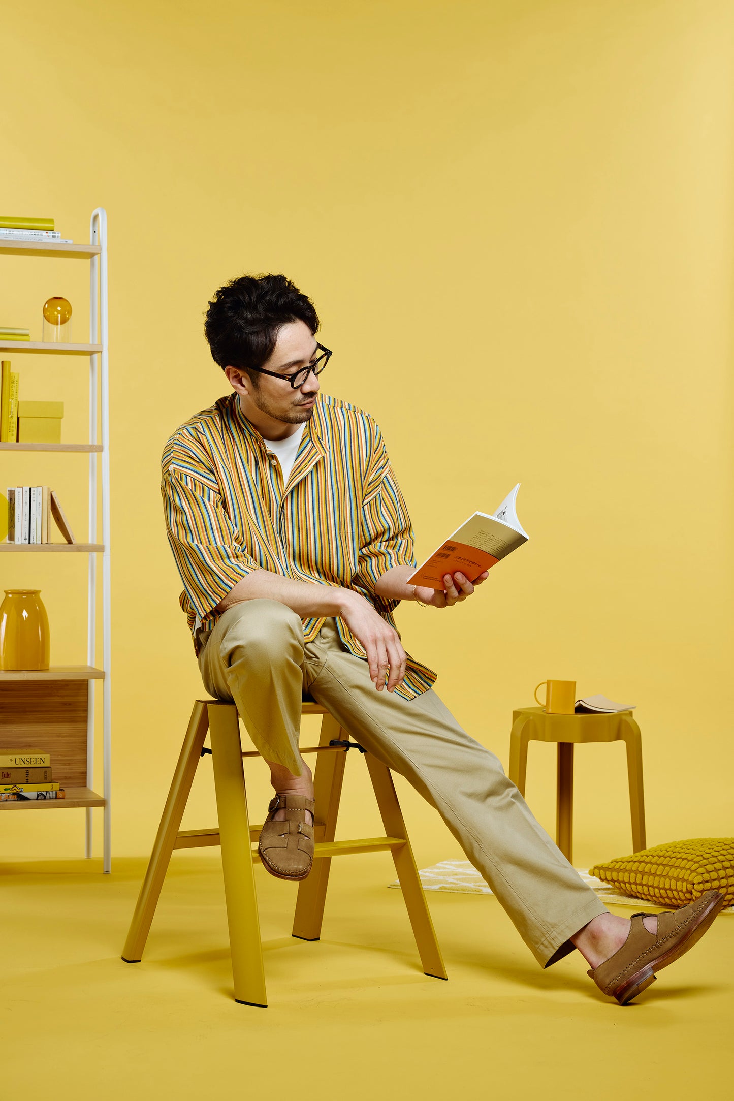 lucano step ladder 2-step MUSTARD YELLOW