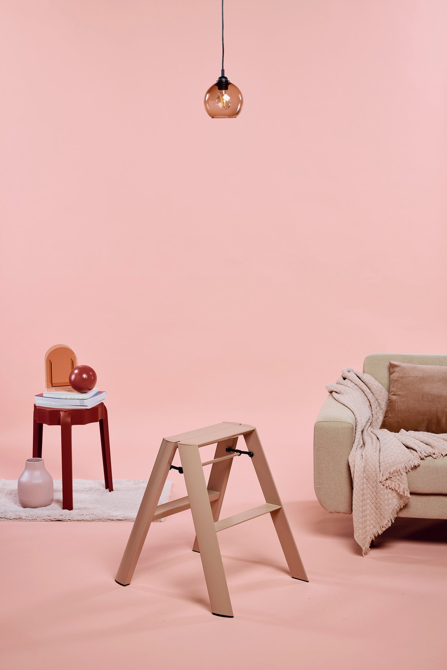 lucano step ladder 2-step PEACH BROWN