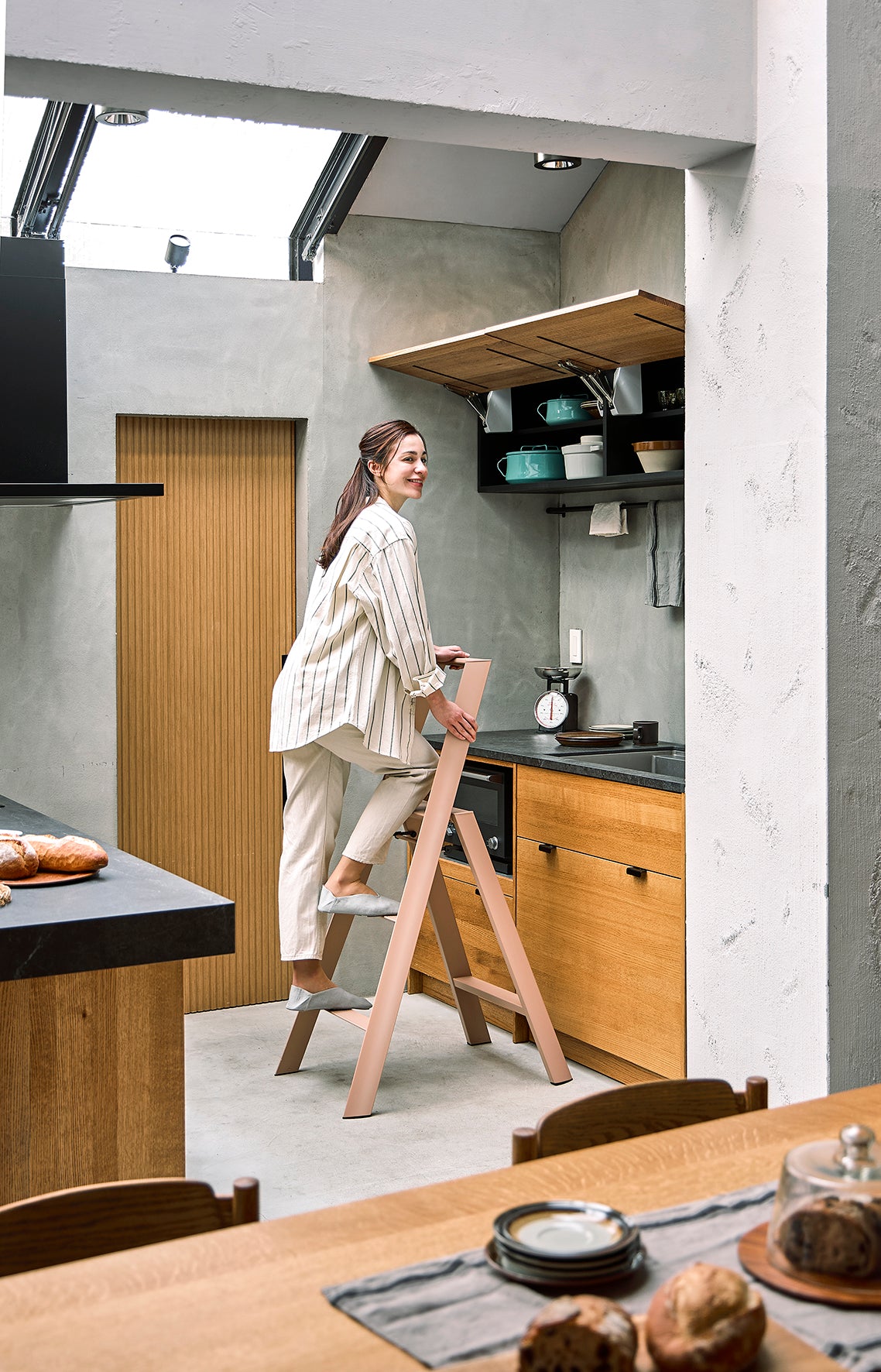 lucano step ladder 3-step PEACH BROWN