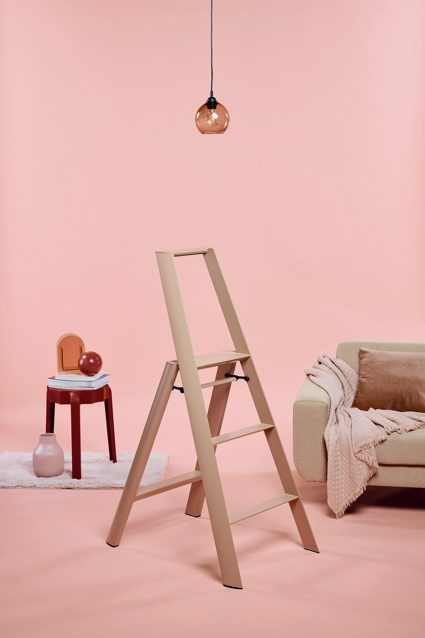 lucano step ladder 3-step PEACH BROWN