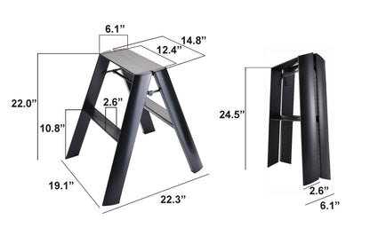 lucano step ladder 2-step CRYSTAL GRAY